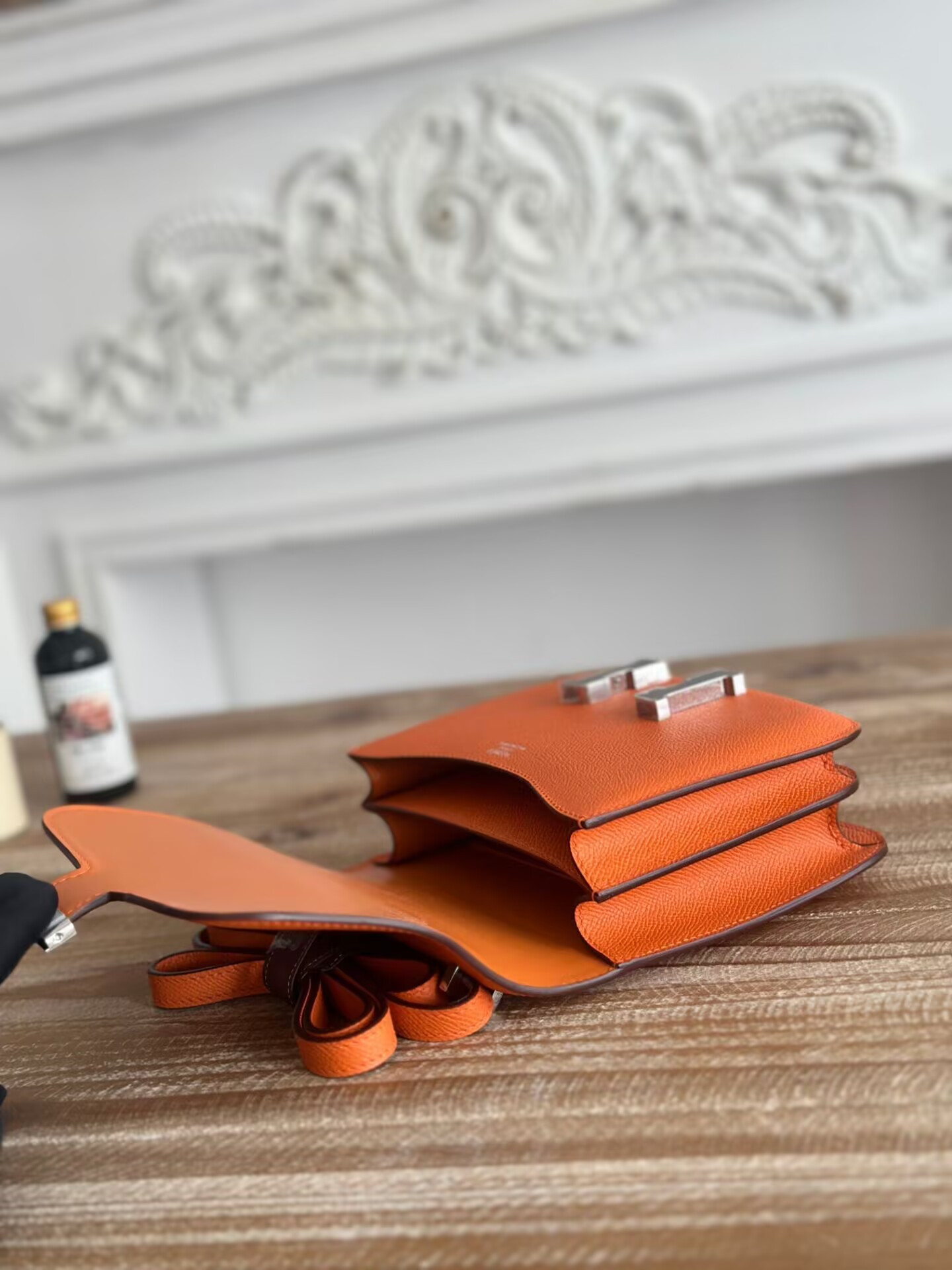 Hermès Constance 19 Epsom Silver Hardware 7.25" x 6.25" x 2.25"