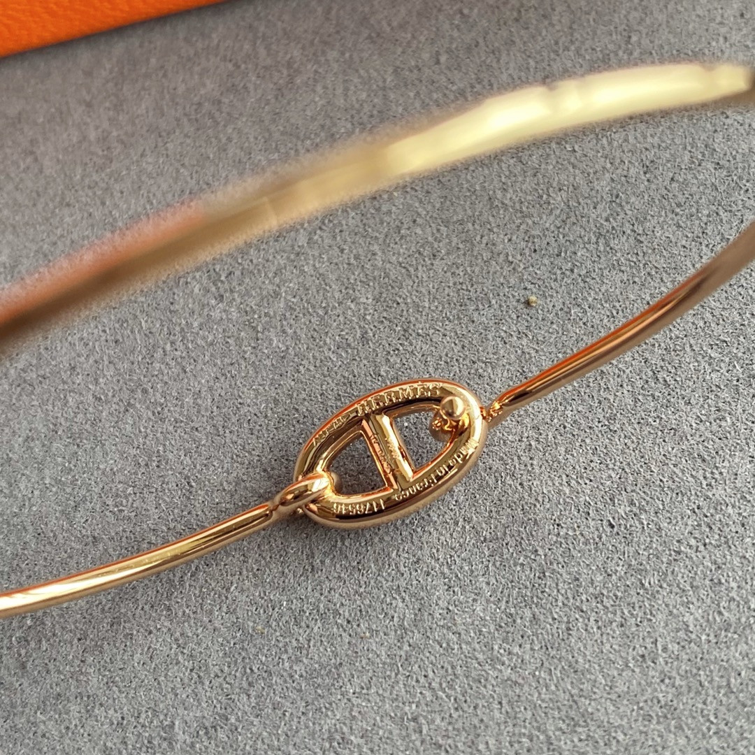 hermès thin tube Di*m*nd pig nose bracelet