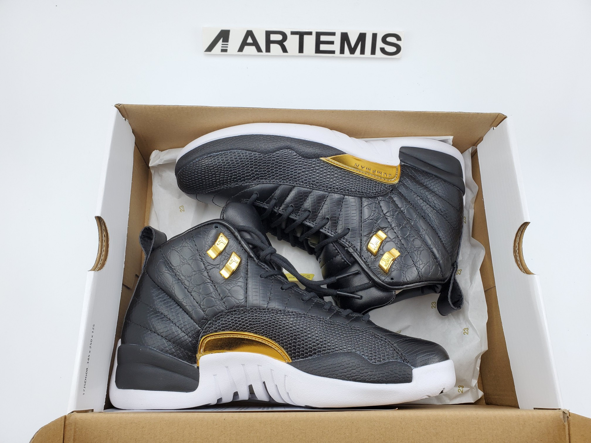 Air Jordan 12 Retro Black Metallic Gold White