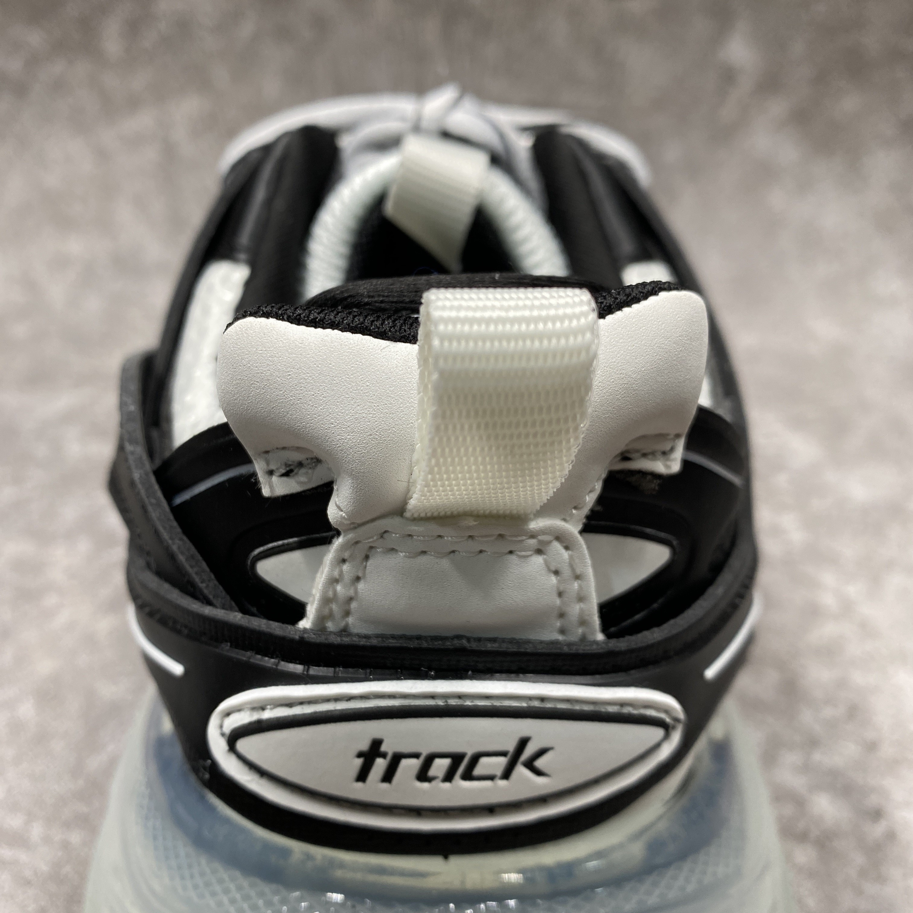 Balenciga Track Sneaker Clear Sole White Black