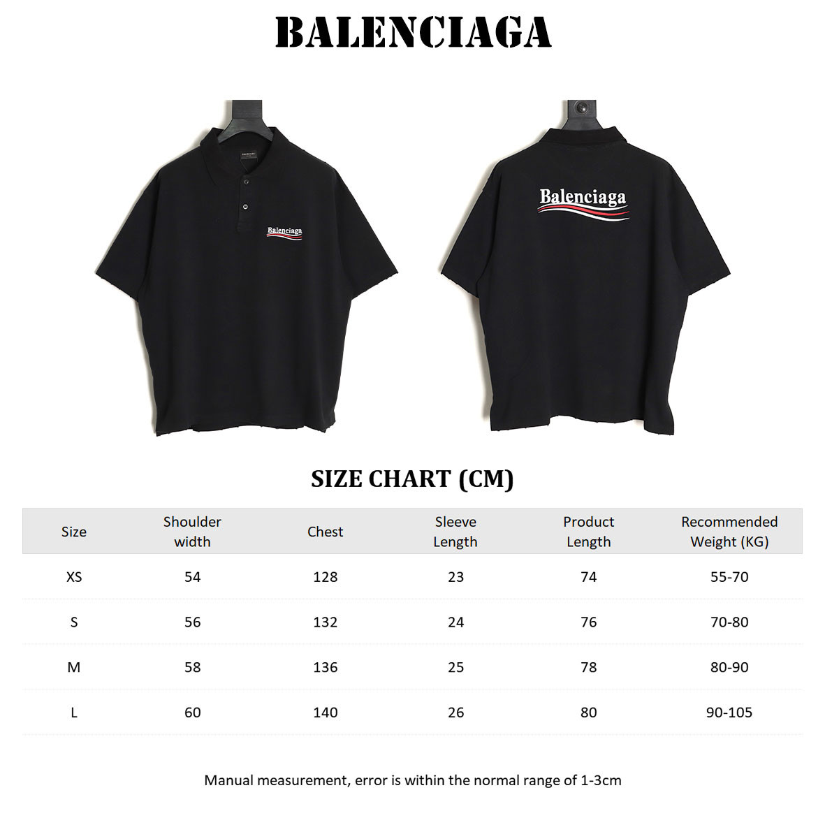 Ba*len*cia*ga 25ss short-sleeved polo shirt