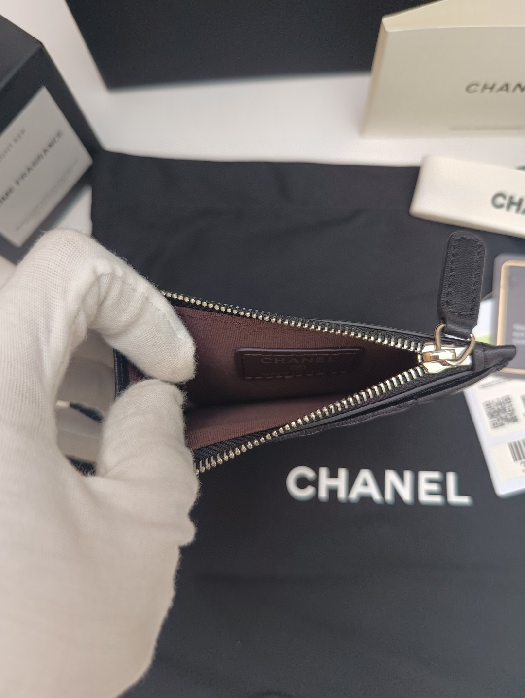 Ch*el card holder 9x11.5cm