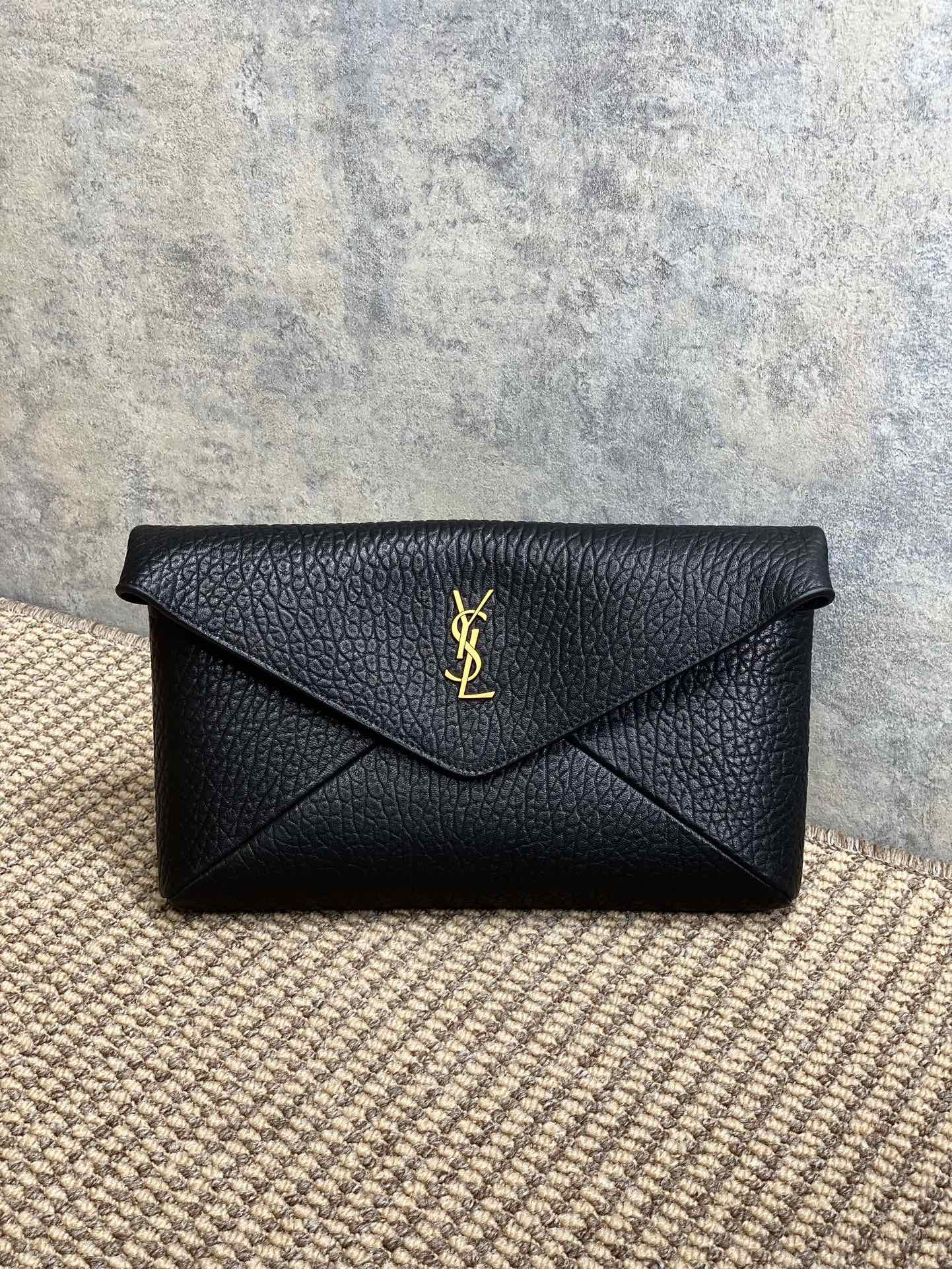 Y*L cassandre large envelope pouch in lambskin 29.5x18x4.5cm