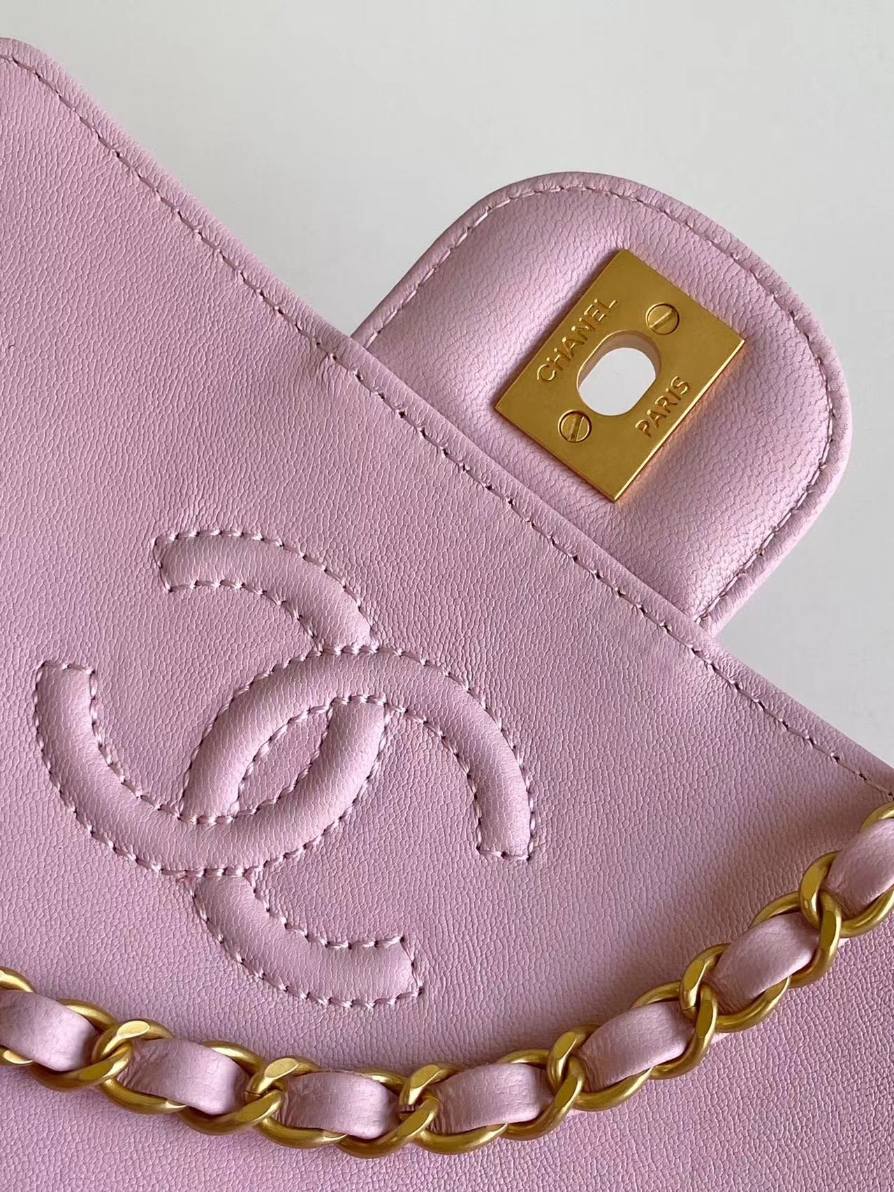 Ch*el small top handle flap bag as5355 11.5 x 22 x 6cm